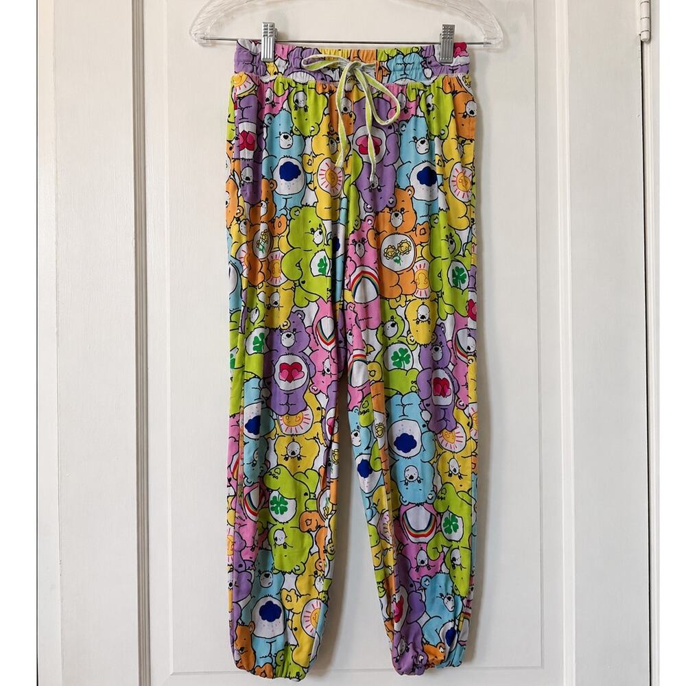 Care Bears Colorful Jogger Pajama Pants Women’s XS Rainbow Lounge Sleep Pants